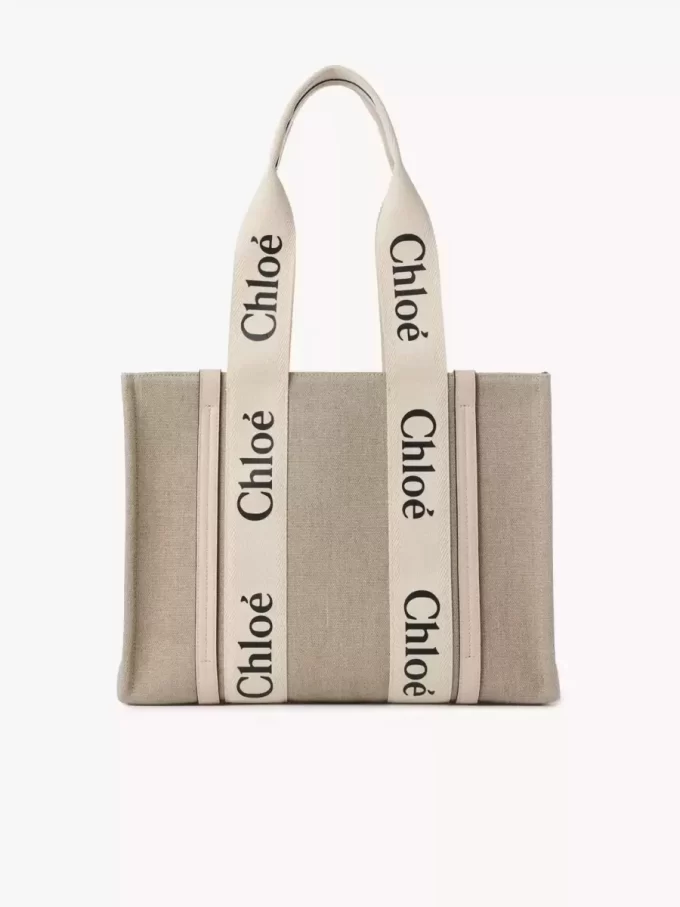 Woody tote bag in linen