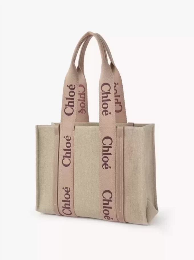 Woody tote bag in linen Woody tote bag in linen
