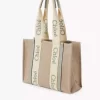 Woody tote bag in linen Woody tote bag in linen