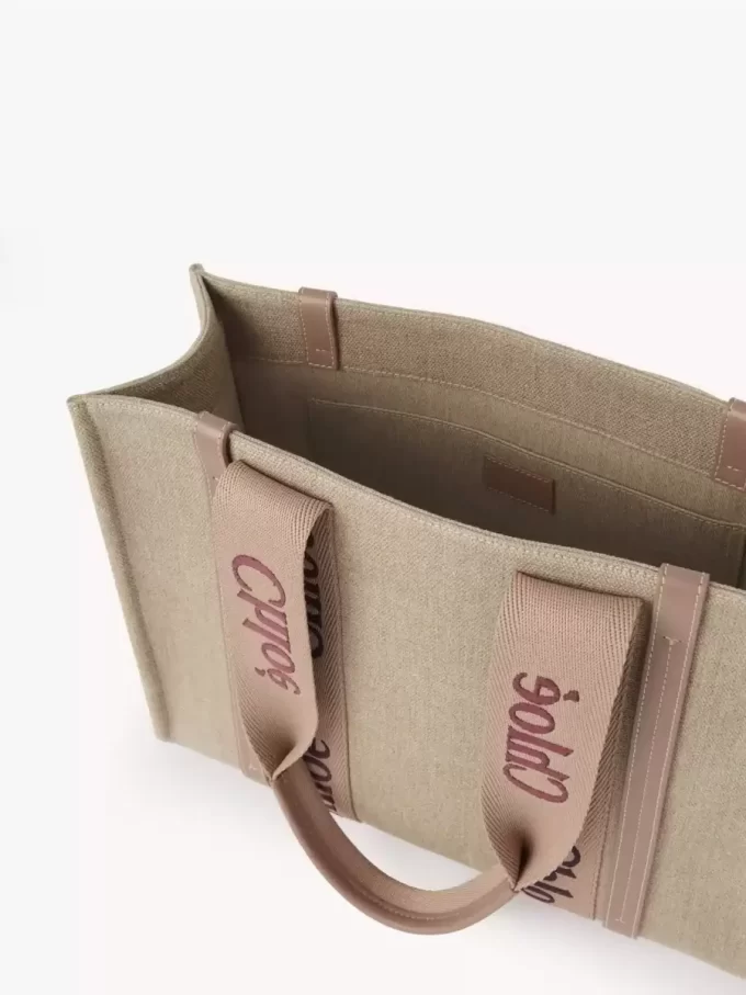 Woody tote bag in linen Woody tote bag in linen