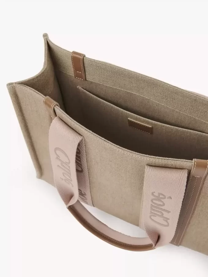 Woody tote bag in linen Woody tote bag in linen