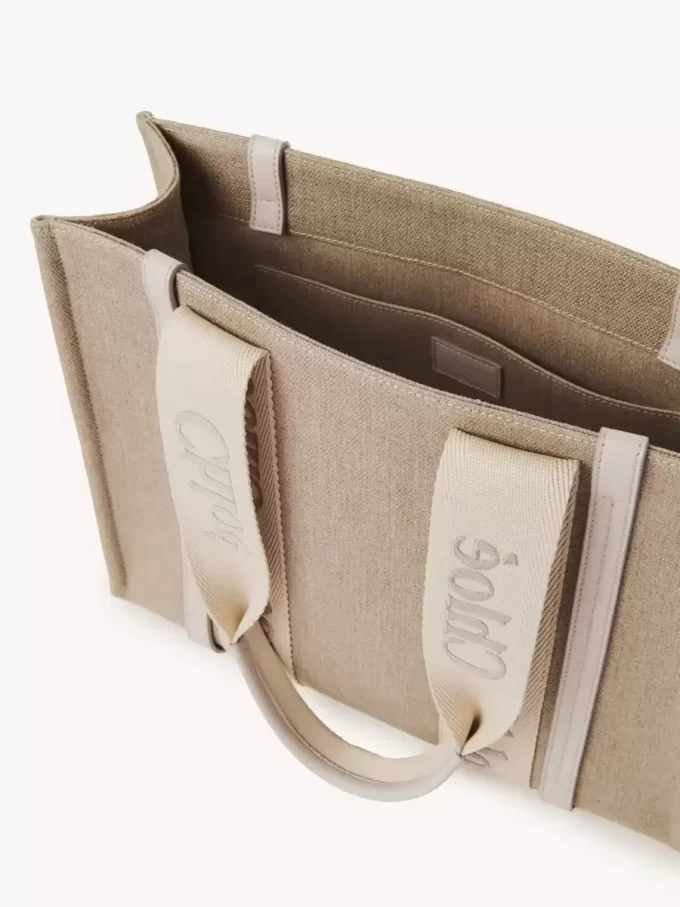 Woody tote bag in linen Woody tote bag in linen