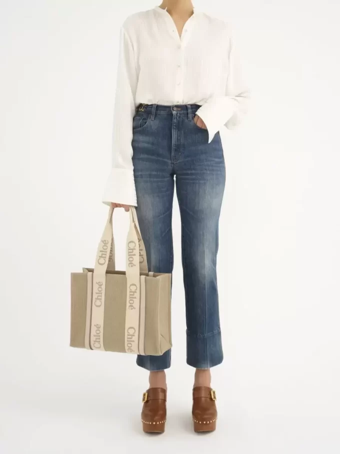 Woody tote bag in linen Woody tote bag in linen