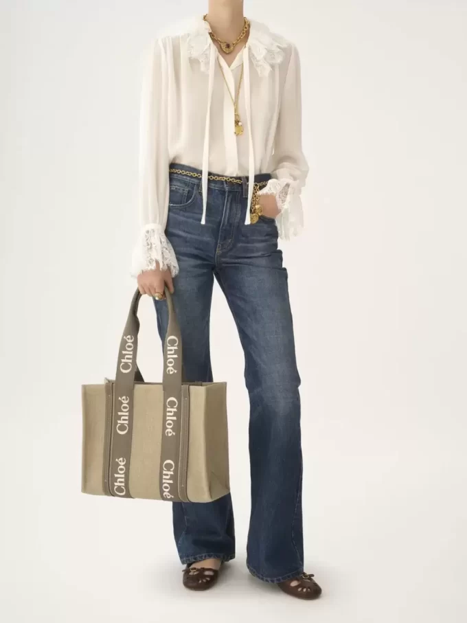 Woody tote bag in linen Woody tote bag in linen