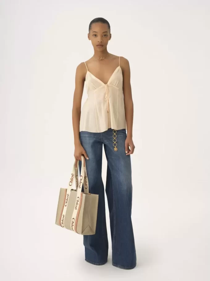 Woody tote bag in linen Woody tote bag in linen