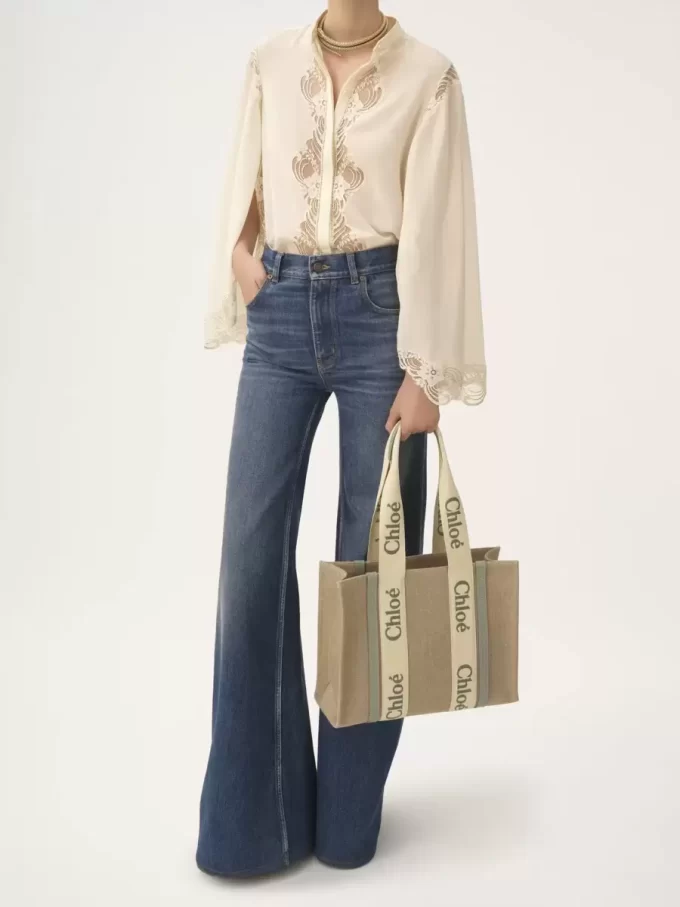 Woody tote bag in linen Woody tote bag in linen